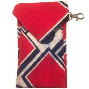 Handmade Upcycled Vintage Repurposed Neck Tie Geometric Eyeglass Case Pouch